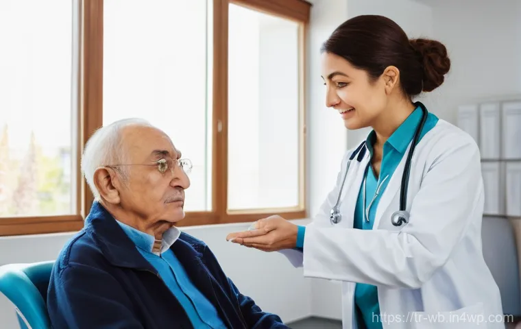 내러티브 의학의 성공 사례 - **Prompt:** A compassionate female doctor, of Turkish ethnicity, aged late 30s, wearing a clean, pro...