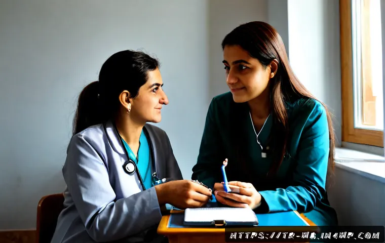 내러티브 의학에서의 다문화적 접근 - Photorealistic narrative medicine consultation in a welcoming Istanbul community clinic, compassiona...